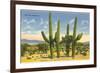 The Four Horsemen, Saguaro Cacti-null-Framed Premium Giclee Print