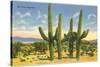 The Four Horsemen, Saguaro Cacti-null-Stretched Canvas