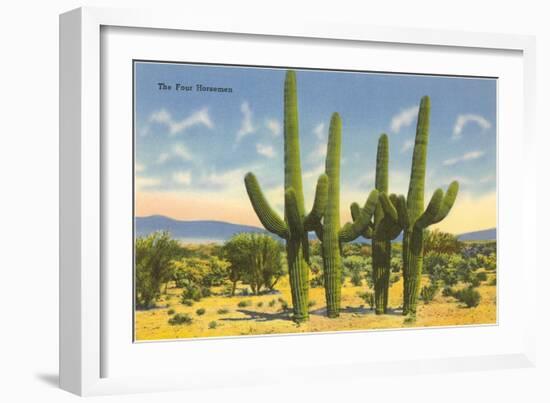 The Four Horsemen, Saguaro Cacti-null-Framed Art Print