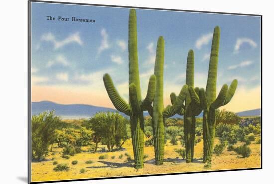 The Four Horsemen, Saguaro Cacti-null-Mounted Art Print