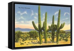 The Four Horsemen, Saguaro Cacti-null-Framed Stretched Canvas