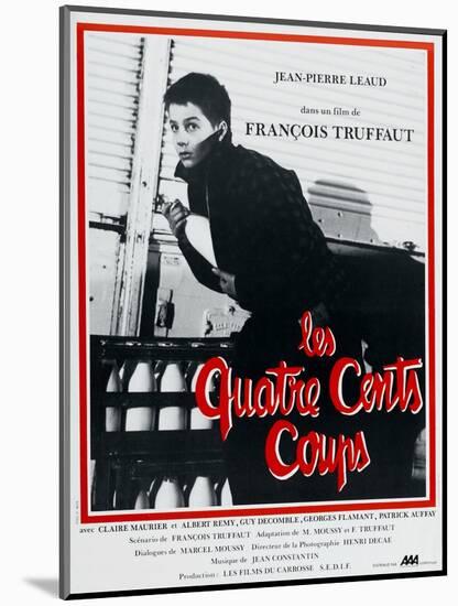 The Four Hundred Blows, 1959, "Les Quatre Cents Coups" Directed by Francois Truffaut-null-Mounted Giclee Print