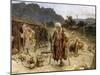 The four lepers looting the camp of the Syrians - Bible-William Brassey Hole-Mounted Giclee Print