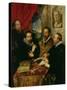 The Four Philosophers, the Artist, His Brother Philip, Justus Lipsius and Jan Van Der Wouwere-Peter Paul Rubens-Stretched Canvas