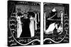 The Four Queens and Lancelot, 1893-1894-Aubrey Beardsley-Stretched Canvas