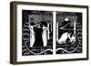 The Four Queens and Lancelot, 1893-1894-Aubrey Beardsley-Framed Giclee Print