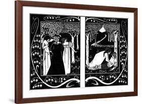 The Four Queens and Lancelot, 1893-1894-Aubrey Beardsley-Framed Giclee Print