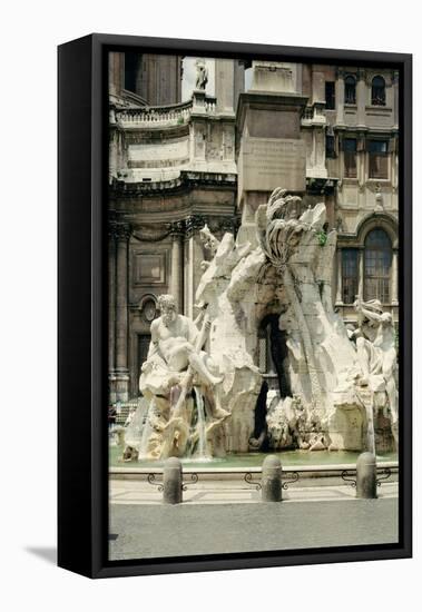 The Four Rivers Fountain, 1648-51-Giovanni Lorenzo Bernini-Framed Stretched Canvas