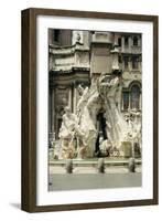 The Four Rivers Fountain, 1648-51-Giovanni Lorenzo Bernini-Framed Giclee Print