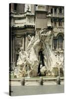 The Four Rivers Fountain, 1648-51-Giovanni Lorenzo Bernini-Stretched Canvas