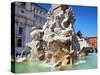 The Four Rivers Fountain in Piazza Navona, Rome, Lazio, Italy, Europe-Adina Tovy-Stretched Canvas
