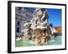 The Four Rivers Fountain in Piazza Navona, Rome, Lazio, Italy, Europe-Adina Tovy-Framed Photographic Print