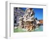 The Four Rivers Fountain in Piazza Navona, Rome, Lazio, Italy, Europe-Adina Tovy-Framed Photographic Print