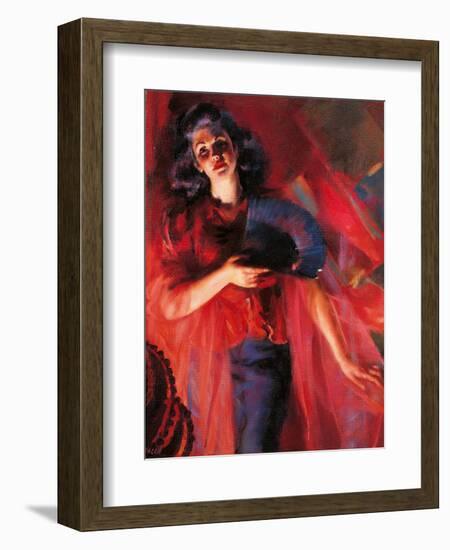 The Four Seasons in Red Autumn-Giacomo Balla-Framed Premium Giclee Print