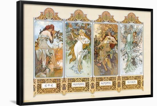 The Four Seasons-Alphonse Mucha-Framed Poster