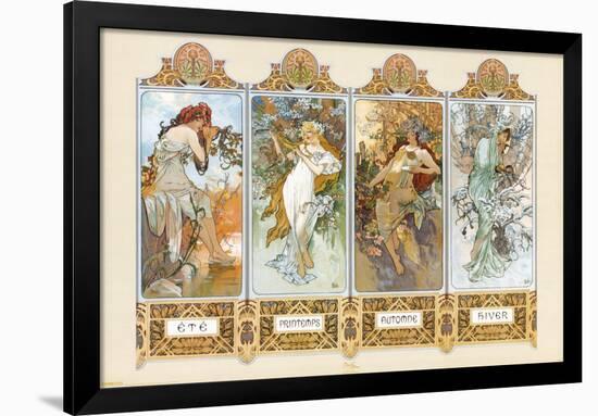 The Four Seasons-Alphonse Mucha-Framed Poster