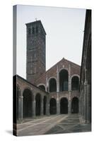 The Four-Sided Portico and Facade of the Basilica of Sant'Ambrogio-null-Stretched Canvas