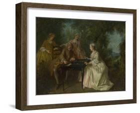 The Four Times of Day: Afternoon, C. 1740-Nicolas Lancret-Framed Premium Giclee Print