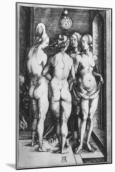 The Four Witches, 1497-Albrecht Durer-Mounted Giclee Print