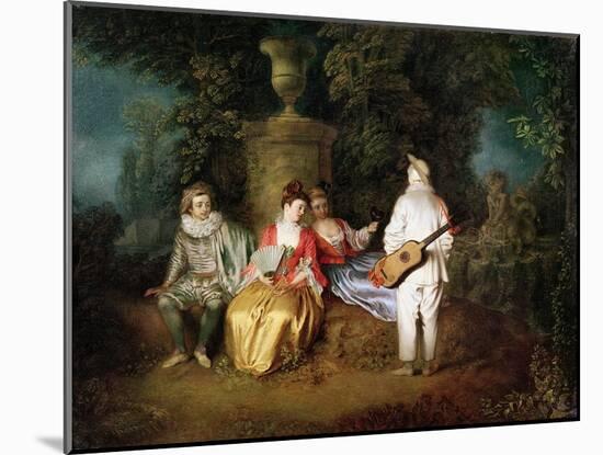 The Foursome, circa 1713-Jean Antoine Watteau-Mounted Giclee Print