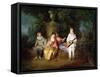 The Foursome, circa 1713-Jean Antoine Watteau-Framed Stretched Canvas