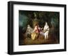 The Foursome, circa 1713-Jean Antoine Watteau-Framed Giclee Print