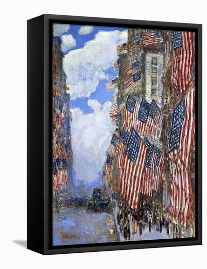 The Fourth of July, 1916-Childe Hassam-Framed Stretched Canvas