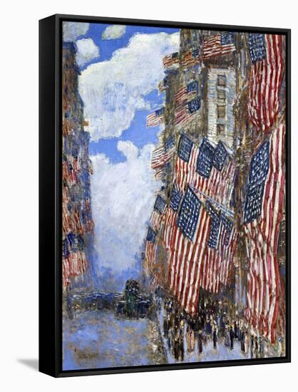 The Fourth of July, 1916-Childe Hassam-Framed Stretched Canvas