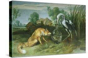 The Fox and the Crane from Aesop's Fables-Frans Snyders-Stretched Canvas