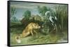 The Fox and the Crane from Aesop's Fables-Frans Snyders-Framed Stretched Canvas