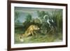 The Fox and the Crane from Aesop's Fables-Frans Snyders-Framed Premium Giclee Print