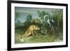 The Fox and the Crane from Aesop's Fables-Frans Snyders-Framed Premium Giclee Print