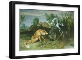 The Fox and the Crane from Aesop's Fables-Frans Snyders-Framed Premium Giclee Print