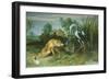 The Fox and the Crane from Aesop's Fables-Frans Snyders-Framed Premium Giclee Print