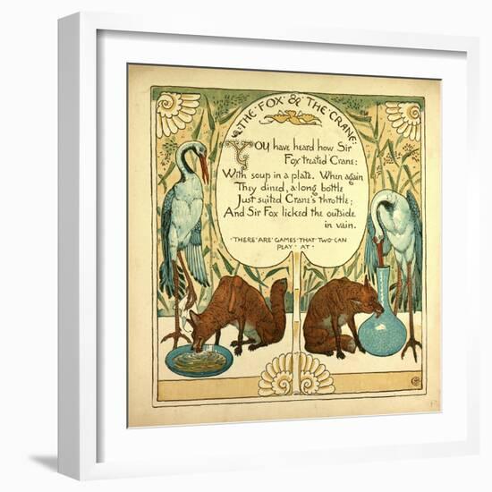 The Fox and the Crane-null-Framed Giclee Print