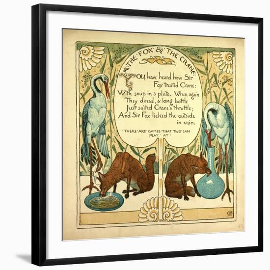 The Fox and the Crane-null-Framed Giclee Print