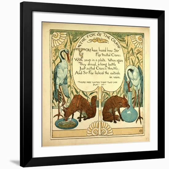 The Fox and the Crane-null-Framed Giclee Print