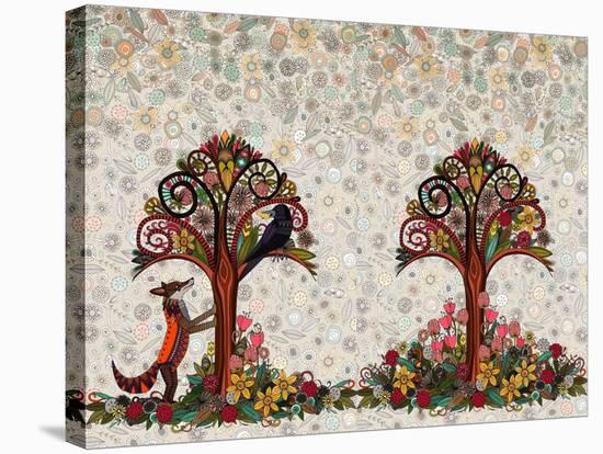 The Fox and the Crow-Sharon Turner-Stretched Canvas