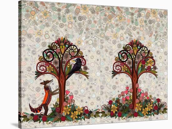 The Fox and the Crow-Sharon Turner-Stretched Canvas