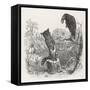 The Fox and the Crow-J.J. Grandville-Framed Stretched Canvas