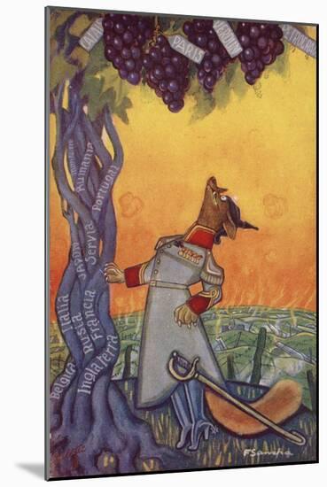 The Fox and the Grapes Fable-null-Mounted Giclee Print