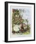 The Fox and the Grapes, La Fontaine's Fables-Gustave Fraipont-Framed Art Print