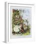 The Fox and the Grapes, La Fontaine's Fables-Gustave Fraipont-Framed Art Print