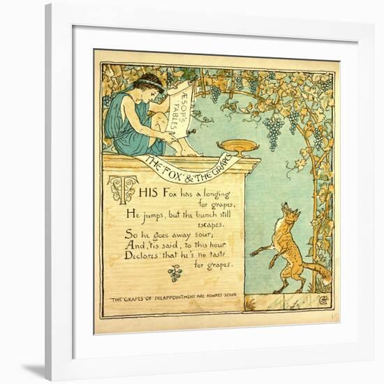 The Fox and the Grapes-null-Framed Giclee Print