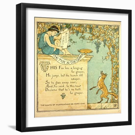 The Fox and the Grapes-null-Framed Giclee Print