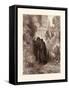 The Fox and the Grapes-Gustave Dore-Framed Stretched Canvas