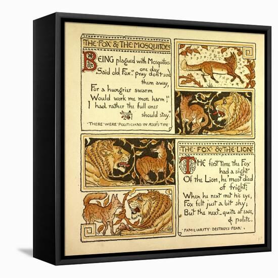 The Fox and the Mosquitoes the Fox and the Lion-null-Framed Stretched Canvas