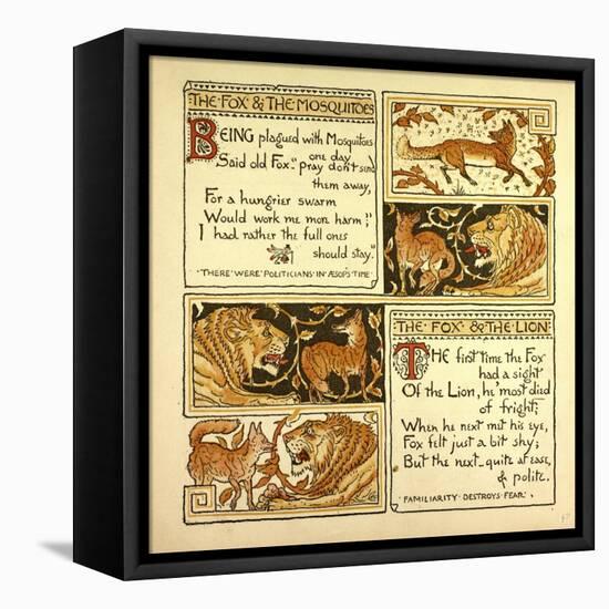 The Fox and the Mosquitoes the Fox and the Lion-null-Framed Stretched Canvas