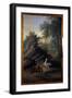 The Fox and the Stork, 1747 (Oil on Canvas)-Jean-Baptiste Oudry-Framed Giclee Print