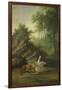 The Fox and the Stork, 1747 (Oil on Canvas)-Jean-Baptiste Oudry-Framed Giclee Print